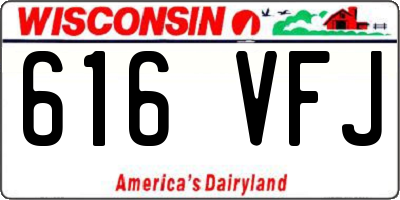 WI license plate 616VFJ