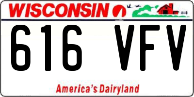 WI license plate 616VFV