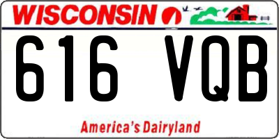 WI license plate 616VQB