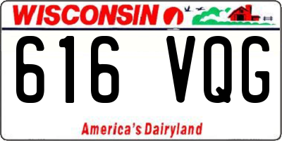 WI license plate 616VQG
