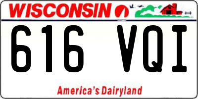 WI license plate 616VQI