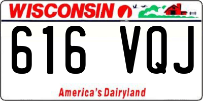 WI license plate 616VQJ