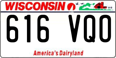 WI license plate 616VQO