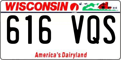 WI license plate 616VQS