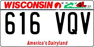 WI license plate 616VQV