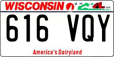 WI license plate 616VQY