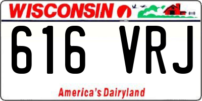 WI license plate 616VRJ