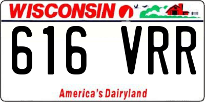 WI license plate 616VRR