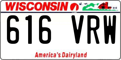 WI license plate 616VRW