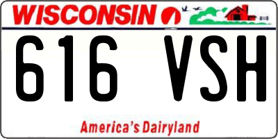 WI license plate 616VSH
