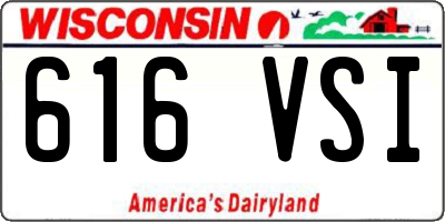 WI license plate 616VSI