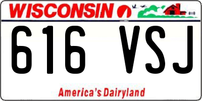WI license plate 616VSJ