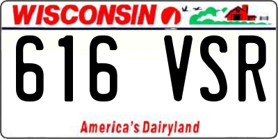 WI license plate 616VSR