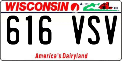 WI license plate 616VSV