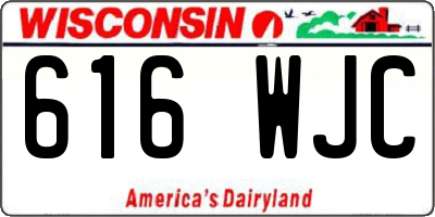 WI license plate 616WJC