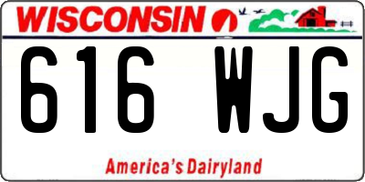 WI license plate 616WJG