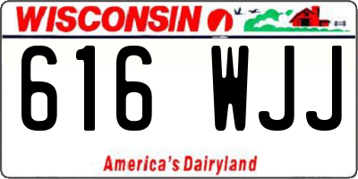 WI license plate 616WJJ