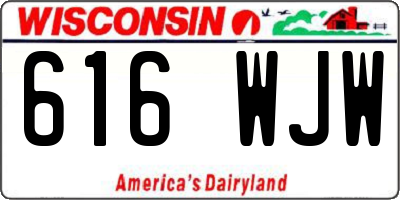 WI license plate 616WJW