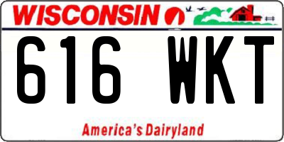 WI license plate 616WKT