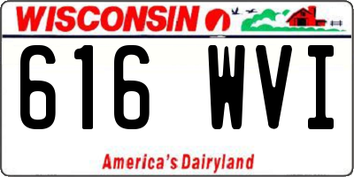 WI license plate 616WVI