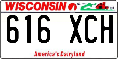 WI license plate 616XCH