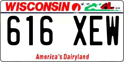 WI license plate 616XEW