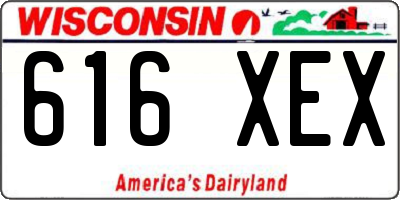 WI license plate 616XEX