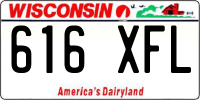 WI license plate 616XFL
