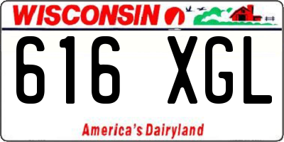WI license plate 616XGL