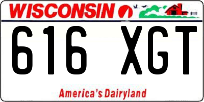 WI license plate 616XGT