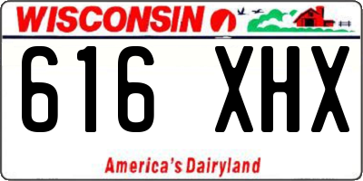 WI license plate 616XHX