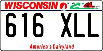 WI license plate 616XLL