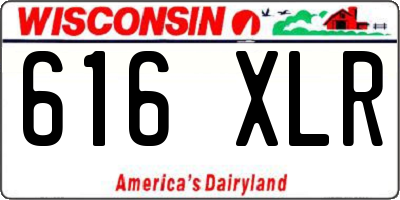 WI license plate 616XLR