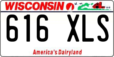WI license plate 616XLS