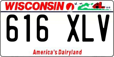 WI license plate 616XLV