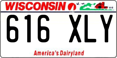 WI license plate 616XLY