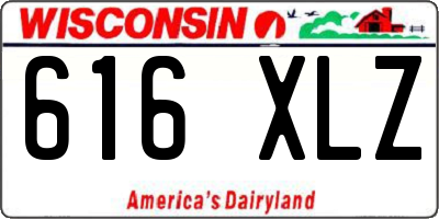 WI license plate 616XLZ