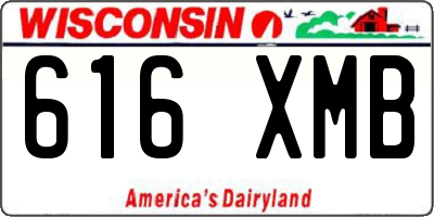 WI license plate 616XMB