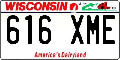 WI license plate 616XME