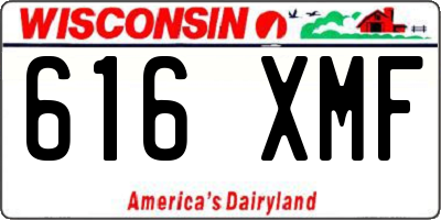 WI license plate 616XMF