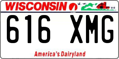 WI license plate 616XMG
