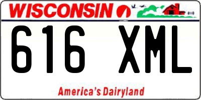 WI license plate 616XML