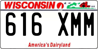 WI license plate 616XMM