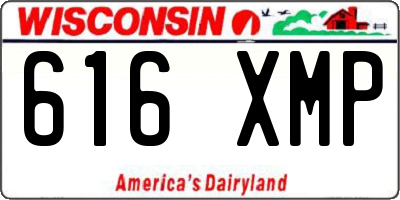 WI license plate 616XMP