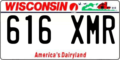 WI license plate 616XMR