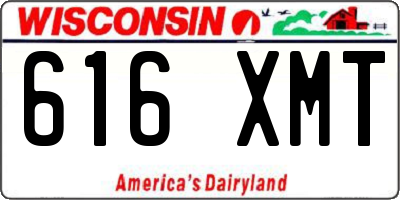 WI license plate 616XMT