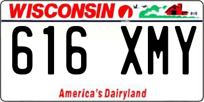 WI license plate 616XMY