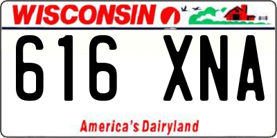 WI license plate 616XNA