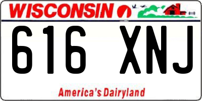 WI license plate 616XNJ