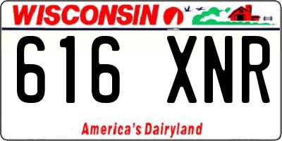 WI license plate 616XNR